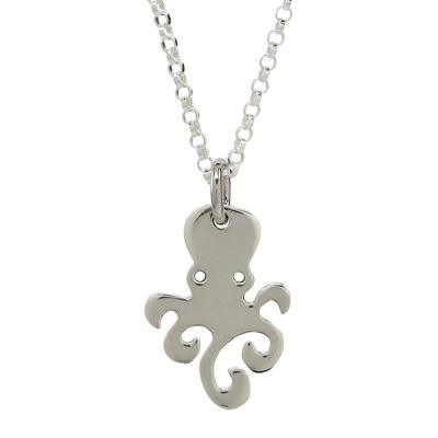 Octopus Sterling Silver Necklace