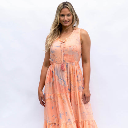 Saltwater Swirl Long Dress