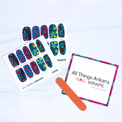 African Print Nail Wraps