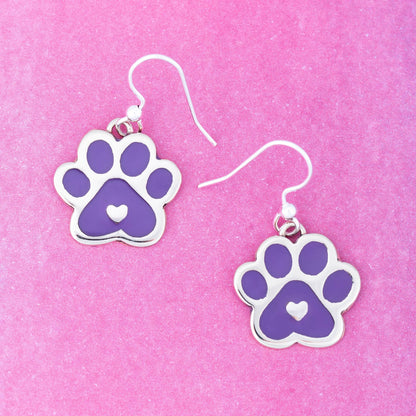 Paw Print Beats In My Heart Earrings