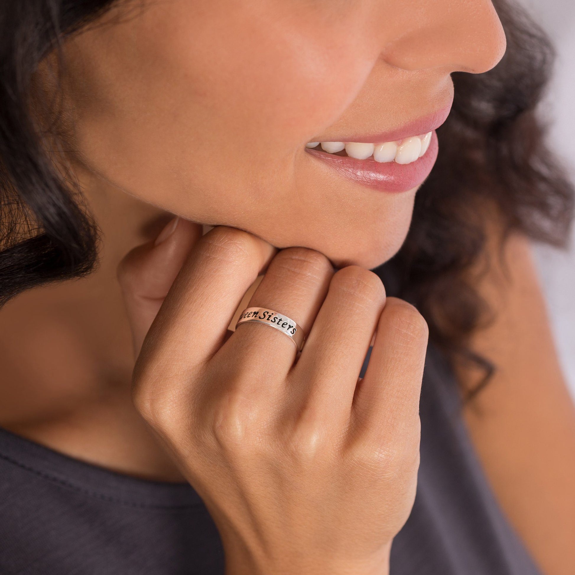 Bond Between Sisters Sterling Ring