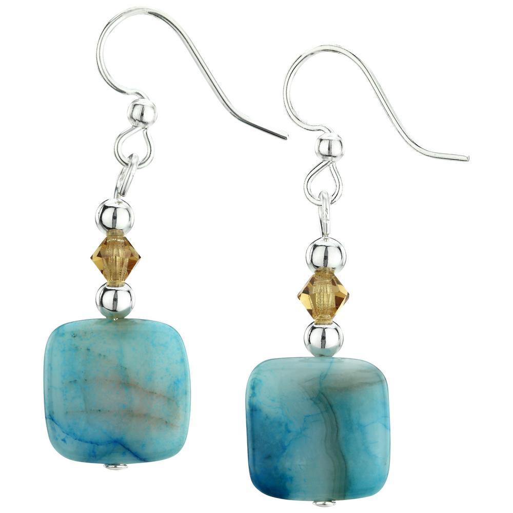 Crazy Lace Agate Earrings