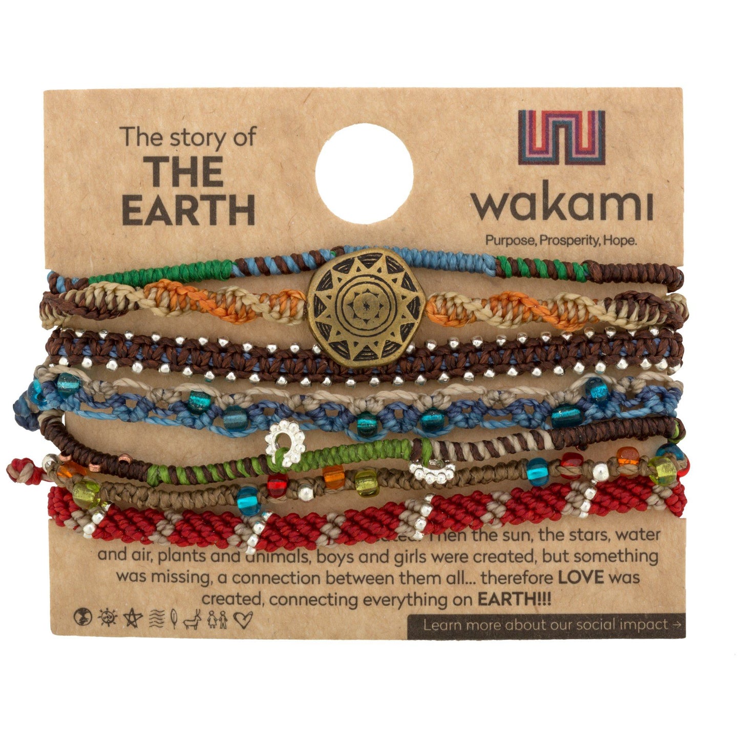 Guatemalan Seven-Strand Earth Bracelet