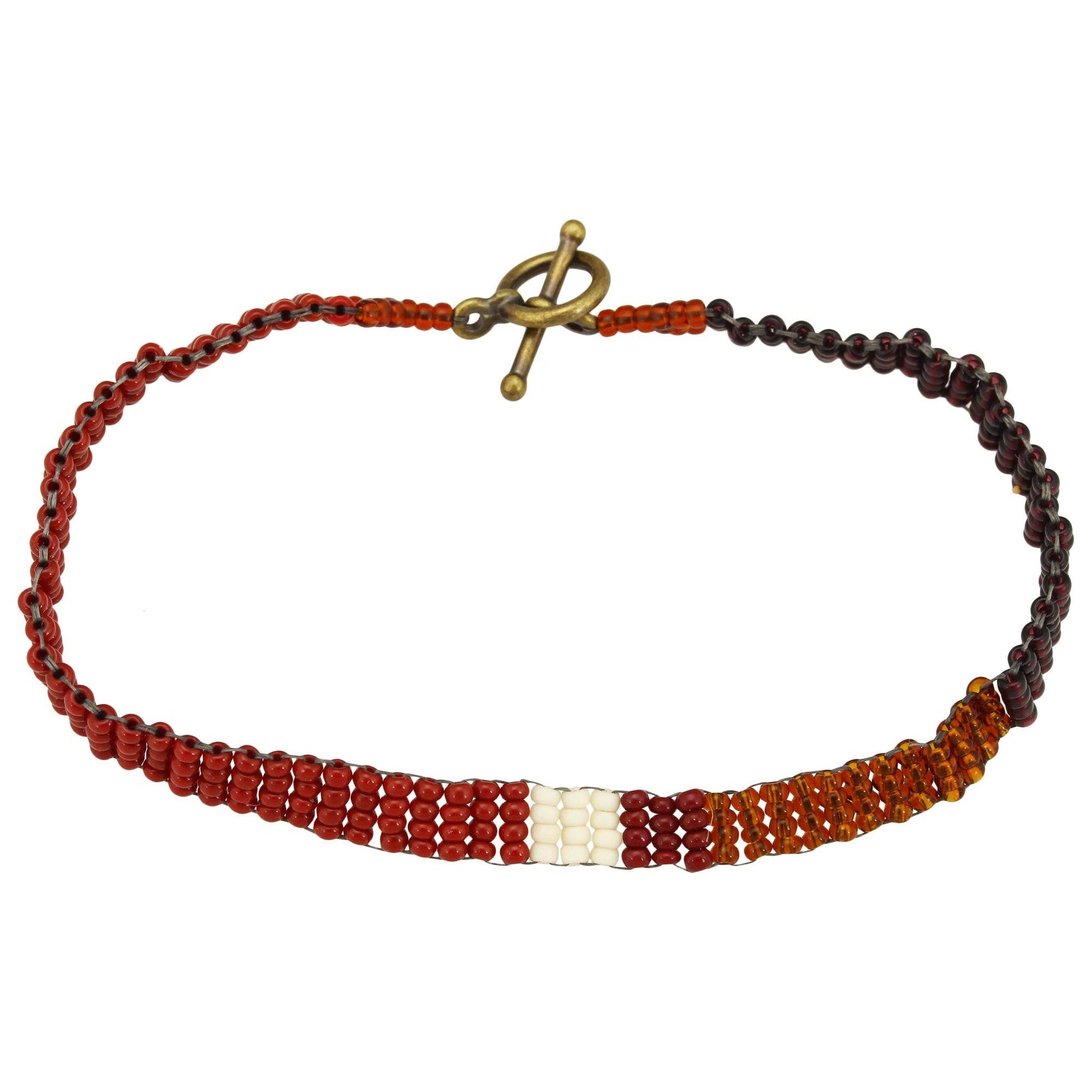 Haitian Bead Weaver Earth Tone Bracelet