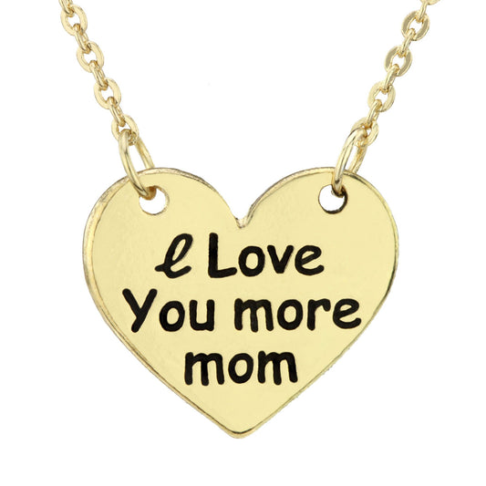 I Love You More Mom Necklace