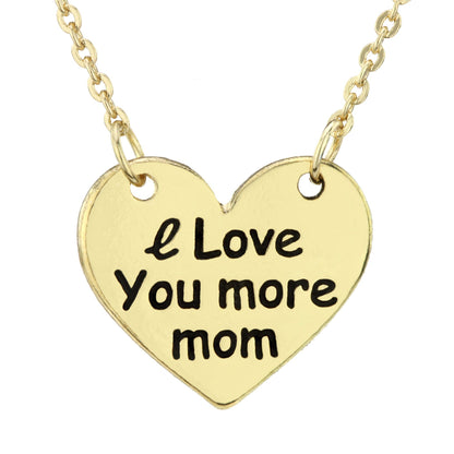 I Love You More Mom Necklace