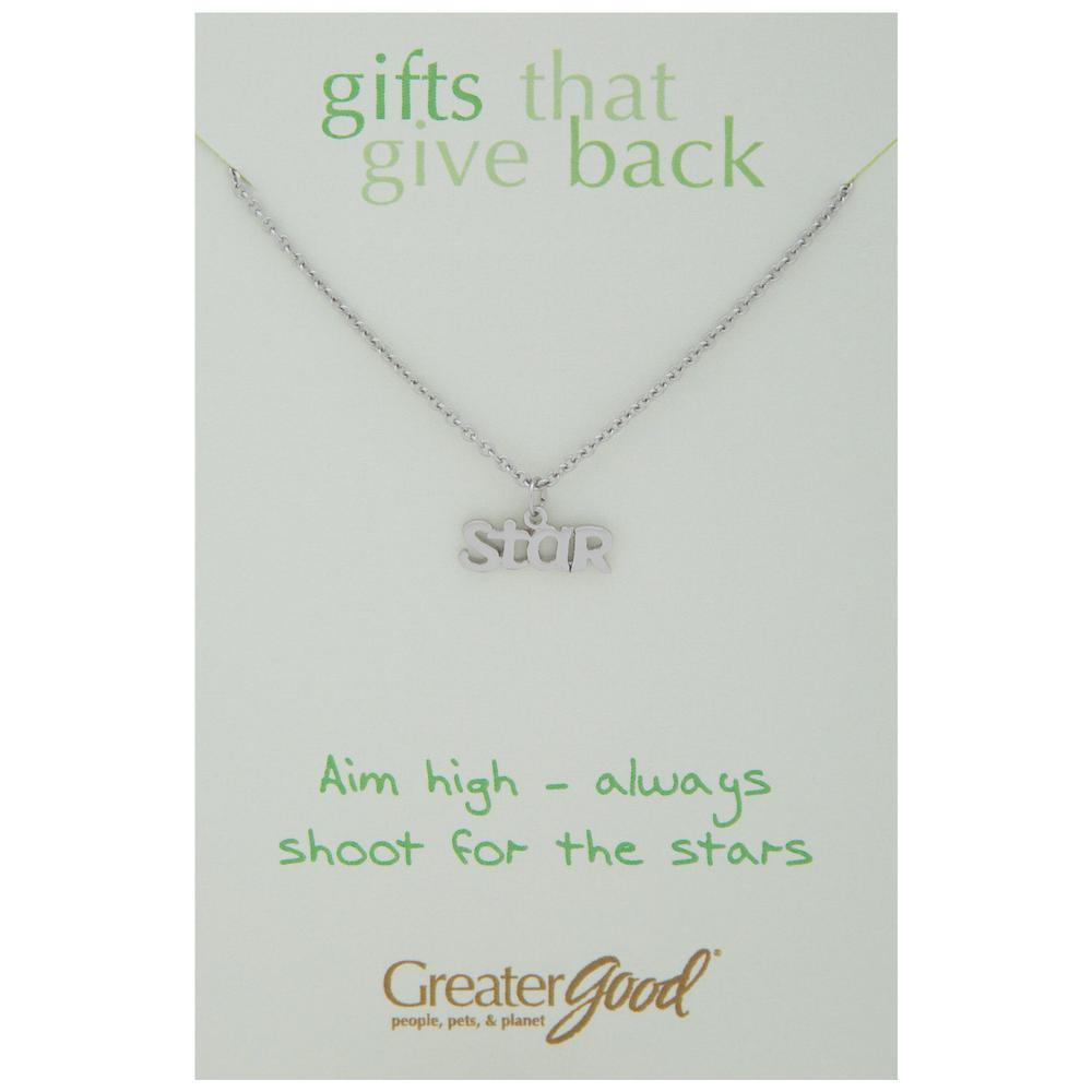 Inspirational Word Pewter Necklace