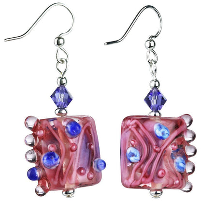 Jazzy Lampwork Glass Earrings