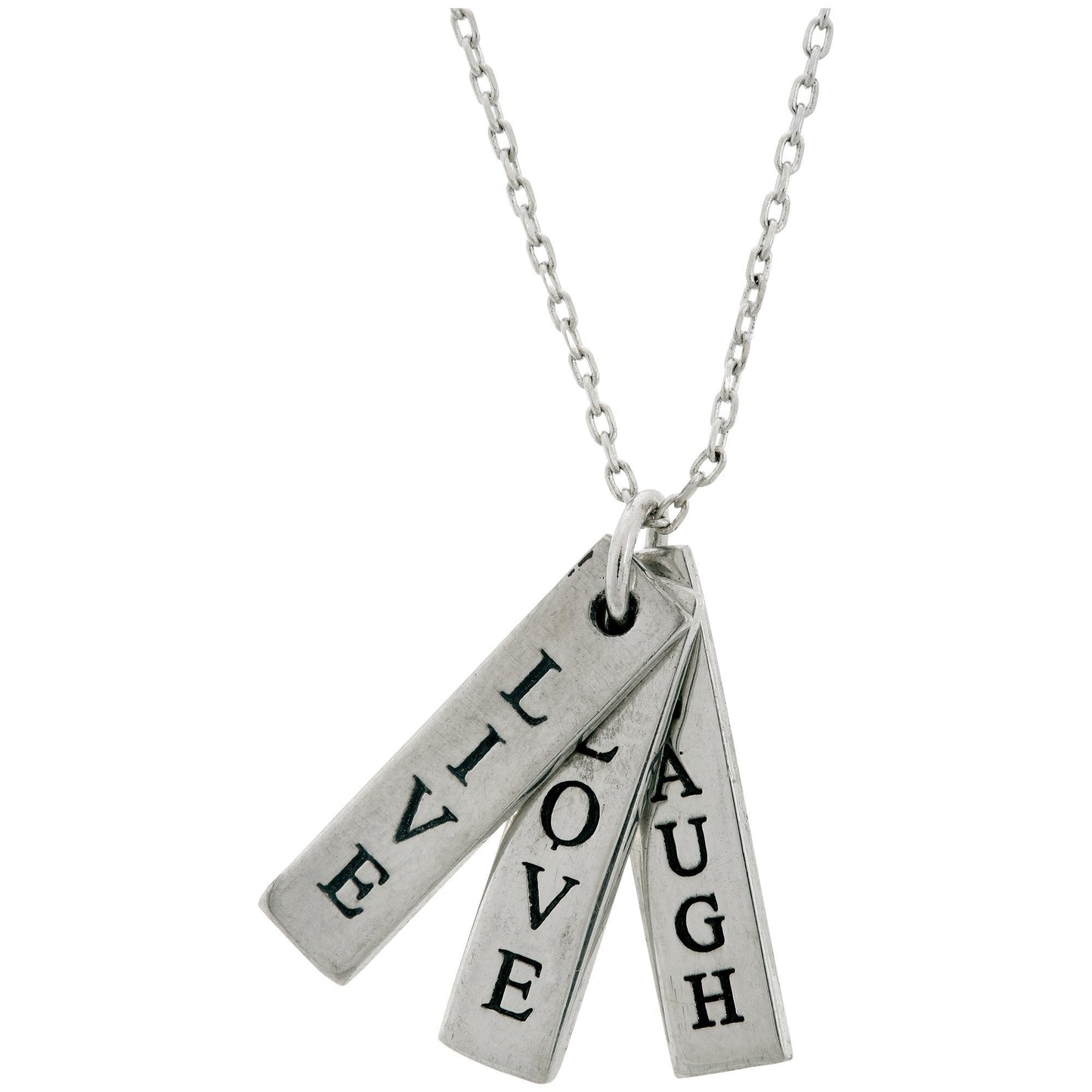 Live Love Laugh Pewter Necklace