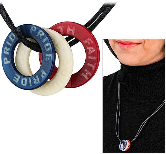 Patriot's Pride Tagua Hoop Necklace