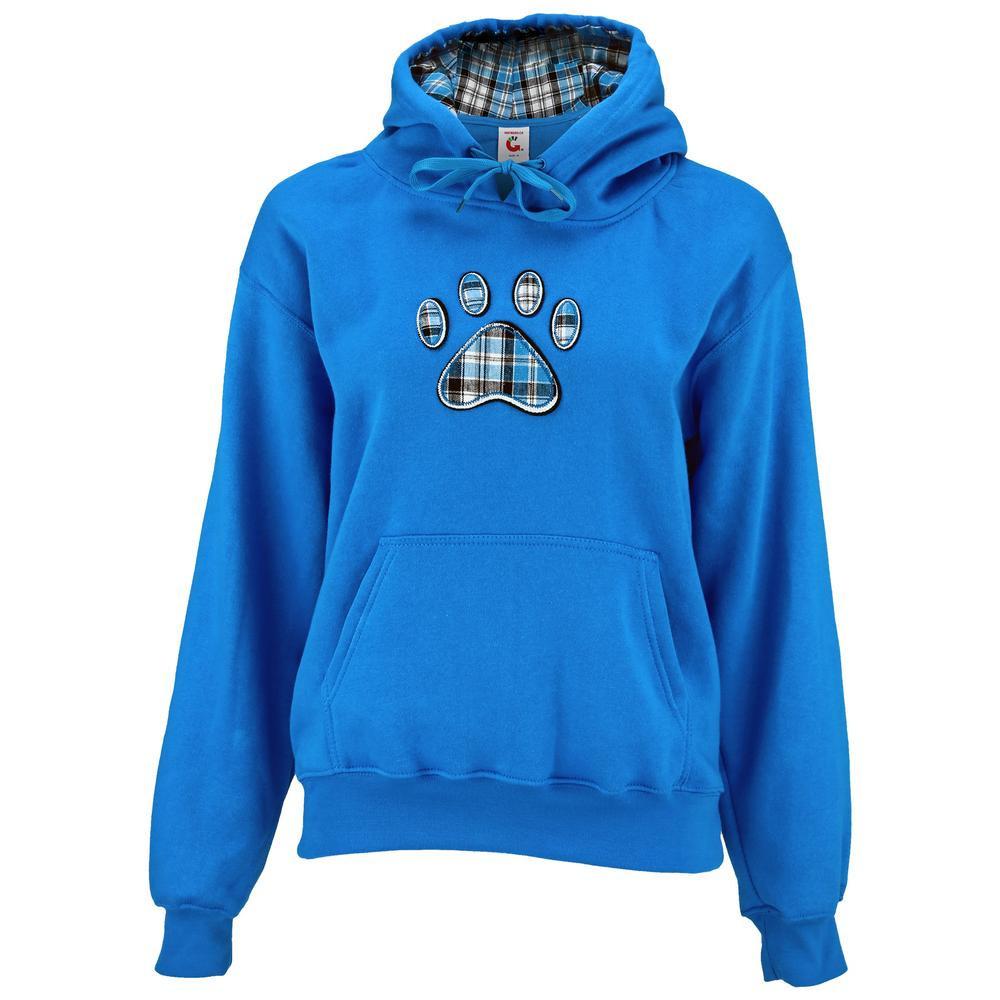 Plaid Paw Hooded Sweatshirt