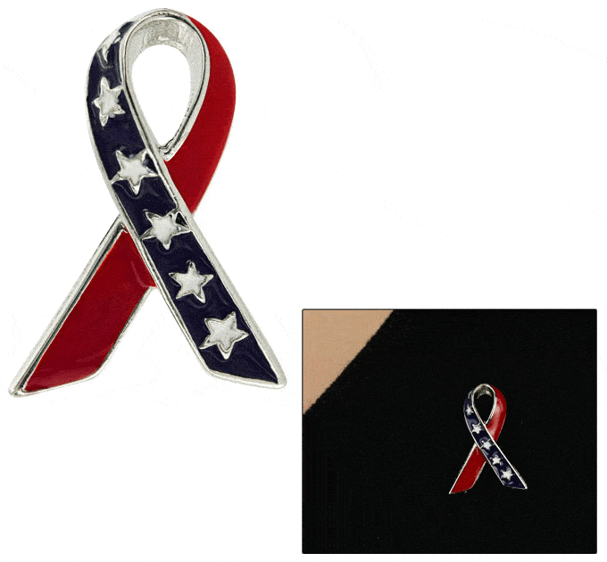 Promo - PROMO - Old Glory Ribbon Pin