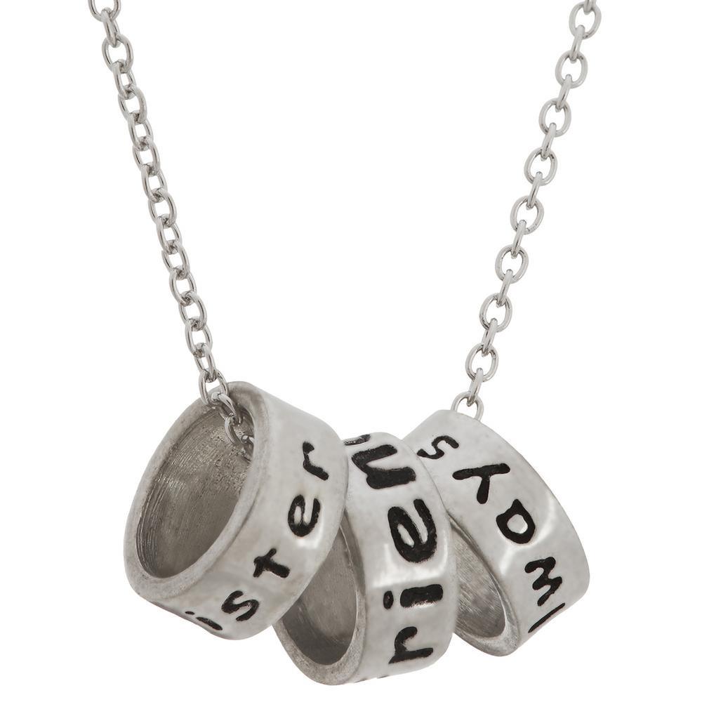 Sisters Friends Always Pewter Necklace