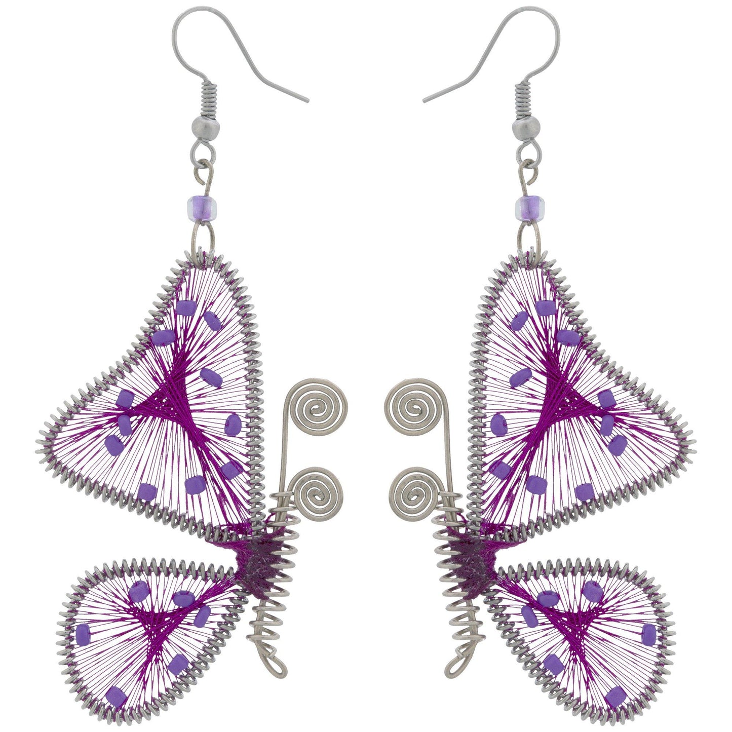 Threaded Butterfly Earrings