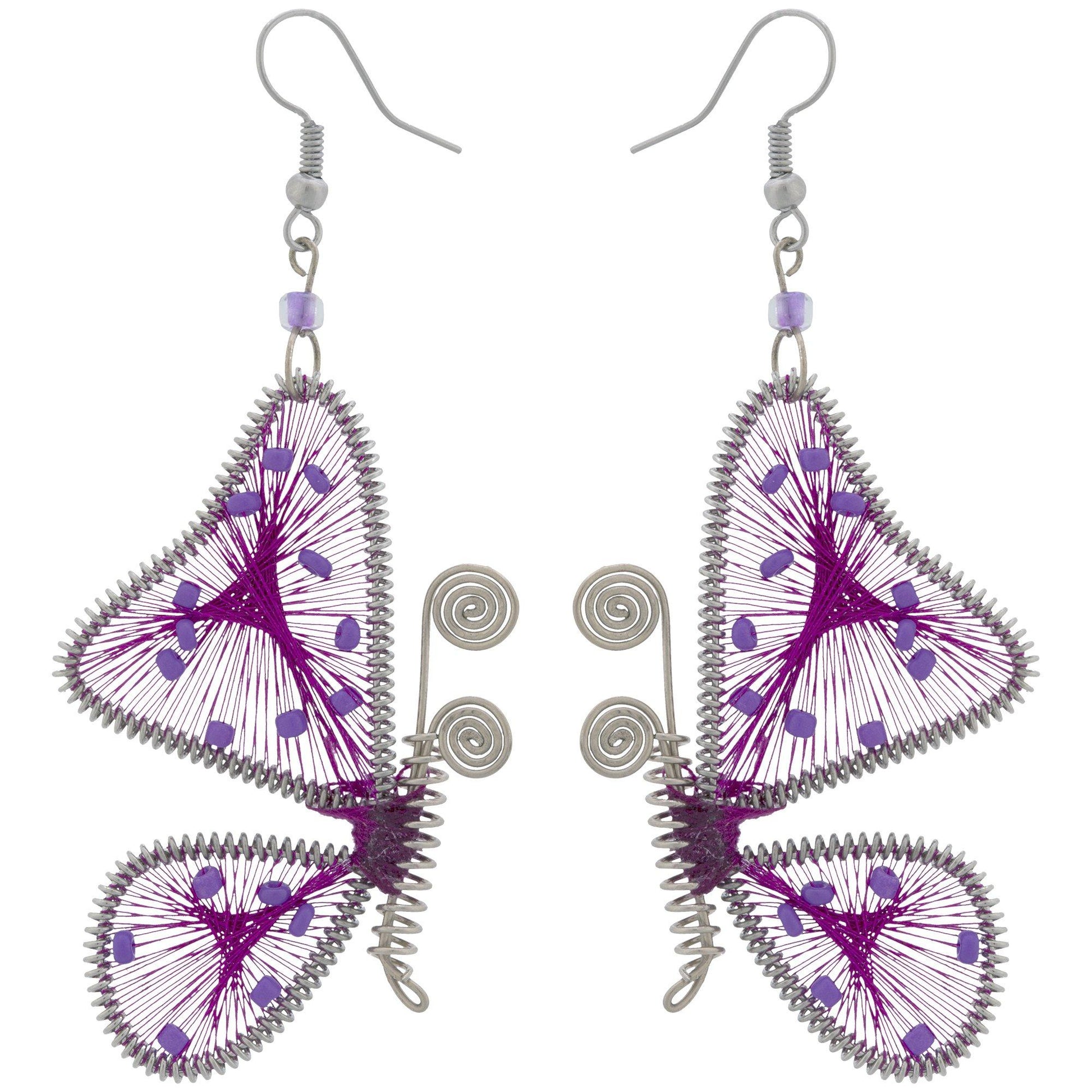 Threaded Butterfly Earrings