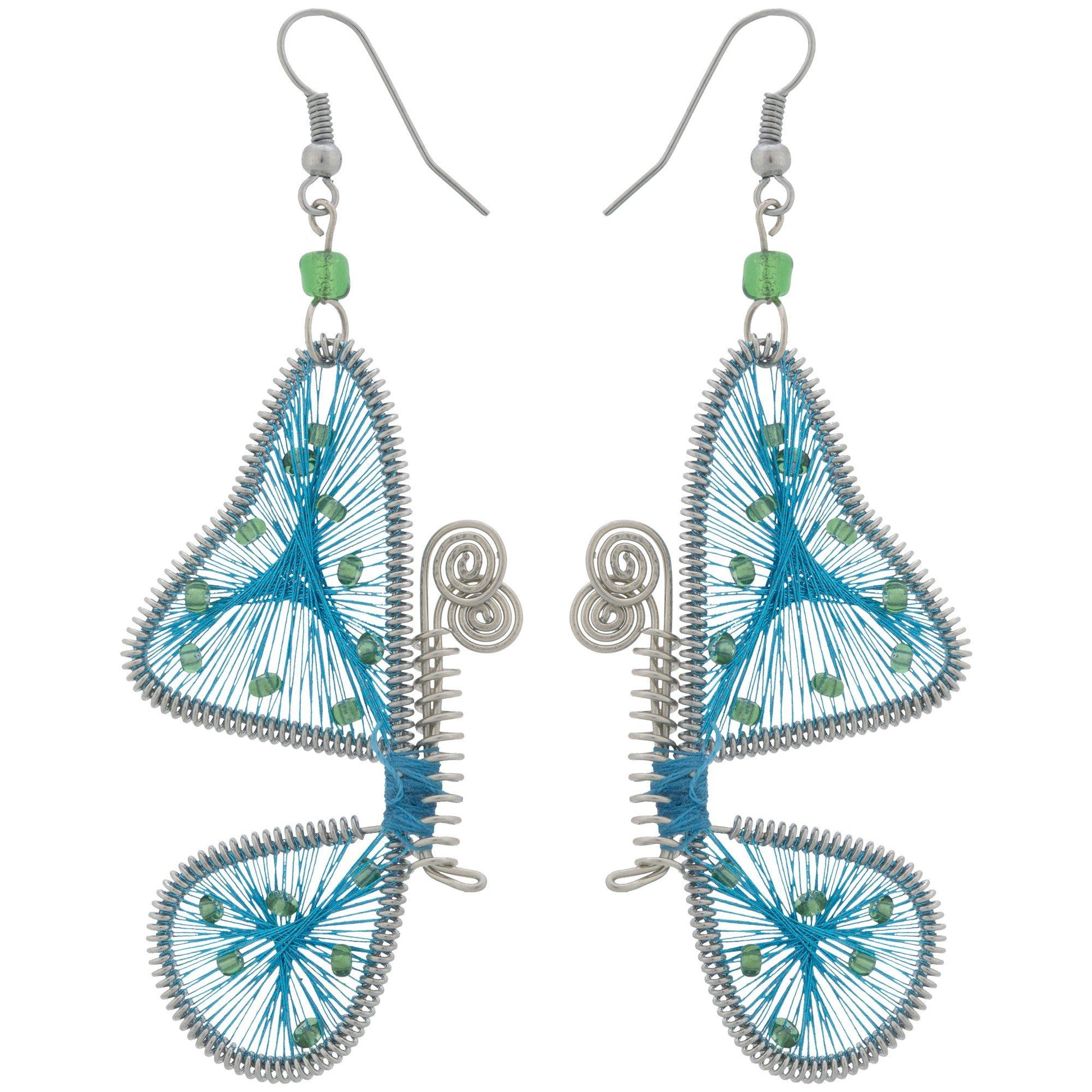 Threaded Butterfly Earrings