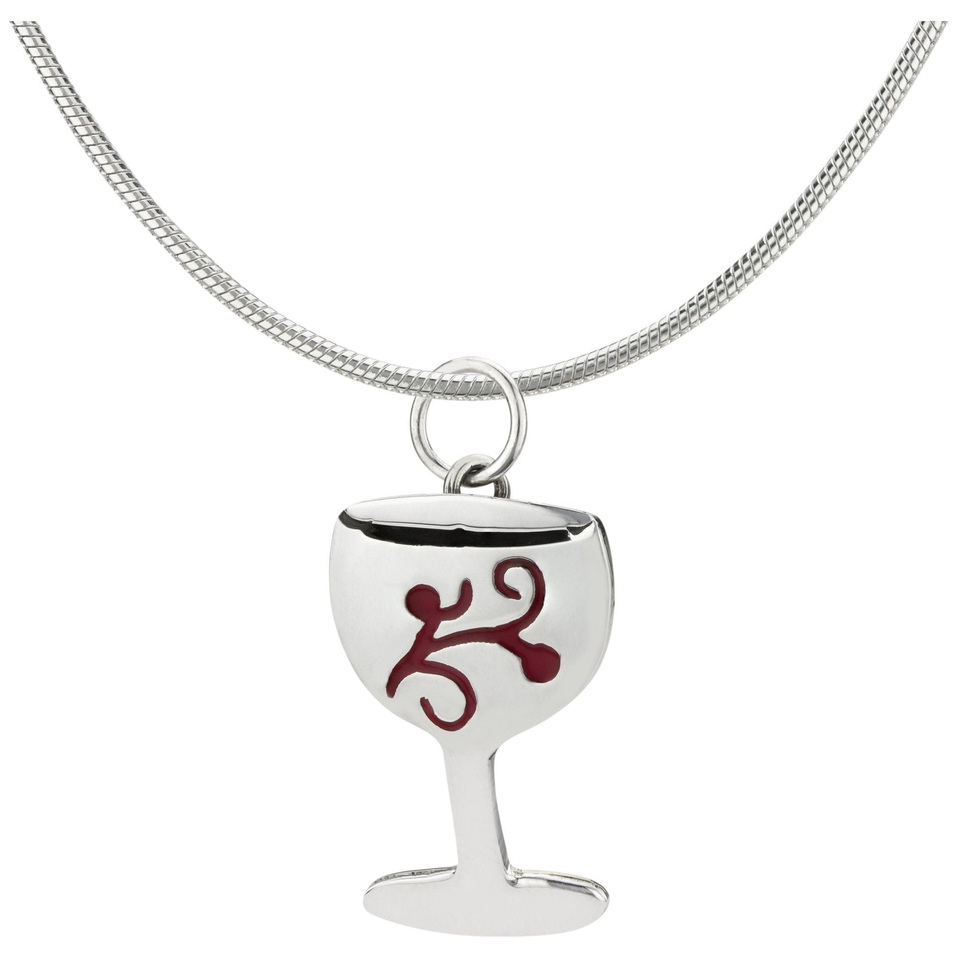 Wine Glass Sterling Necklace