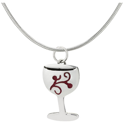 Wine Glass Sterling Necklace