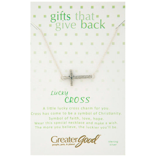 Wish You Well Cross Sterling Necklace