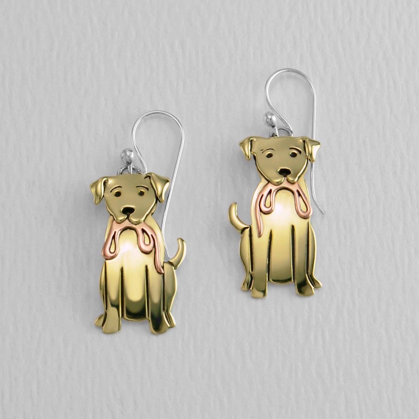 Sterling Silver Dangle Dog Earrings