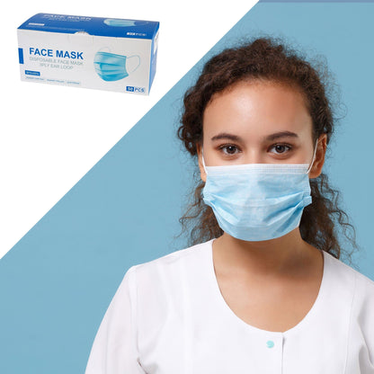 3-Ply Disposable Face Mask - Box of 50