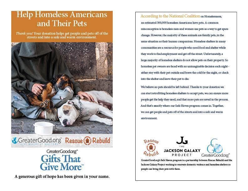 Donation - Help Homeless Americans And Their Pets